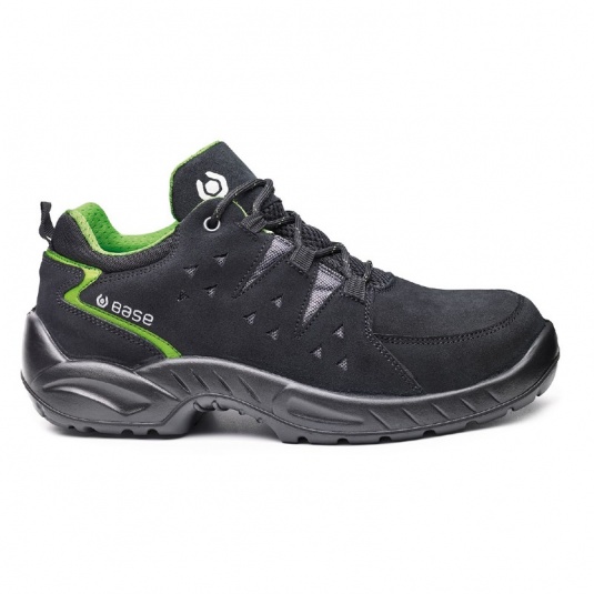 Portwest Base B0175 Harlem Anti-Static Puncture-Resistant Safety Shoes (Black/Green)