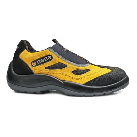 Portwest Base B0475 Four Holes Anti-Static Puncture-Resistant Safety Shoes (Black/Yellow)