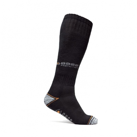 Portwest Base B2202 400 Long Work Socks (Black/Grey) - Pack of 2 Pairs