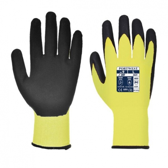 Portwest A625Y8 Cut-Resistant Yellow and Black Gloves