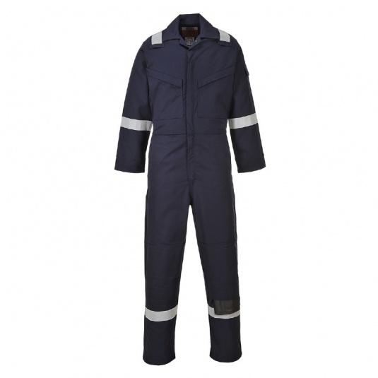 Portwest FR50 Flame Resistant Anti-Static Navy Coveralls (350g)