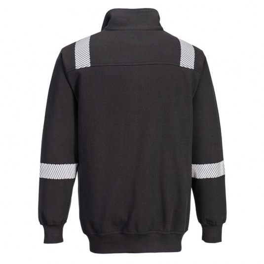Portwest FR710 FR 1/4-Zip Jumper (BLK) - Workwear.co.uk
