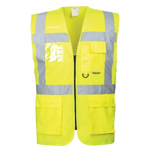 Portwest S476 Berlin Executive Yellow Hi-Vis Vest (Pack of 30)