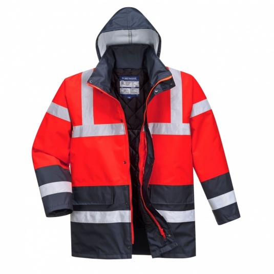 Portwest S466 Hi-Vis Contrast Traffic Jacket - Workwear.co.uk