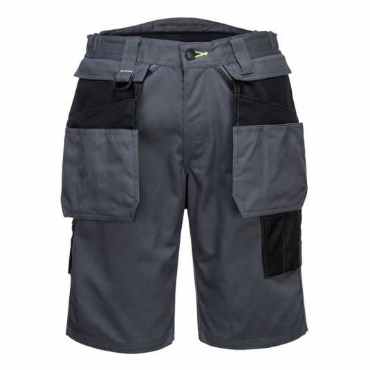 Portwest PW345 Black and Grey Holster Work Shorts