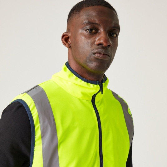 東レ　BAWO FLOATIG VEST Regatta HiVis YEL/NAV Full-Zip Gilet TRS257 - Workwear.co.uk
