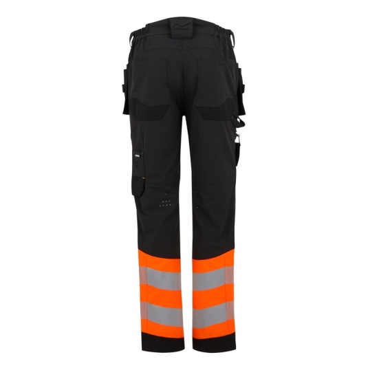 Regatta XPro BLK/ORG HiVis Holster Trousers - Workwear.co.uk