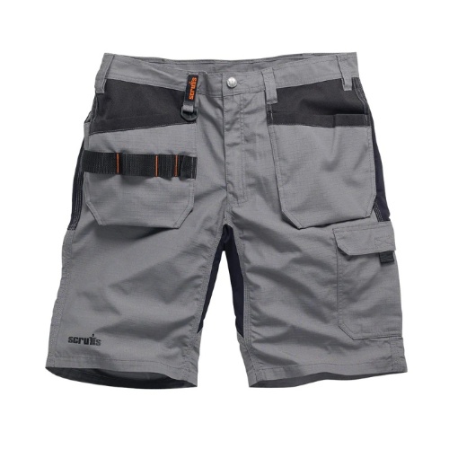 Scruffs Trade Flex Holster Shorts (Grey) - Workwear.co.uk