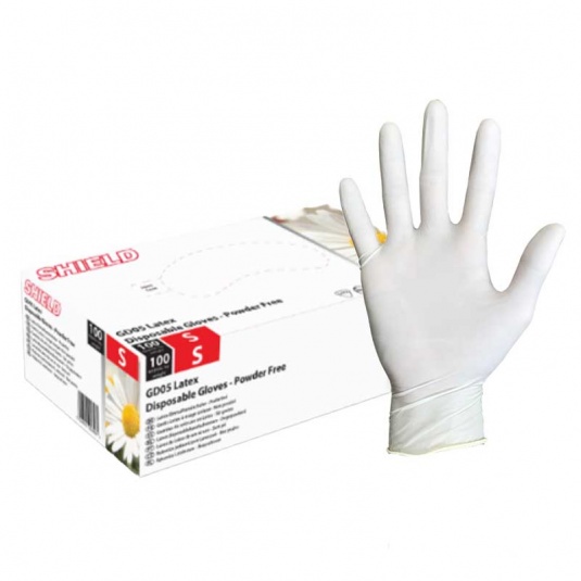 Shield GD05 Thin Disposable Latex Gloves