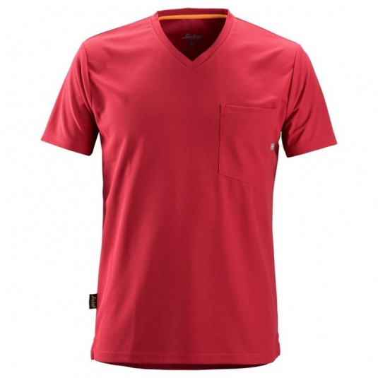Snickers 2524 Red AllRoundWork Short Sleeve T-Shirt