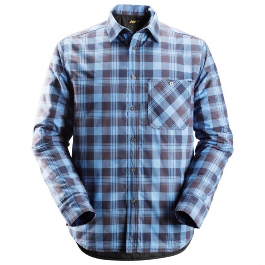 Snickers 8501 RuffWork Padded Navy and Blue Checked Shirt
