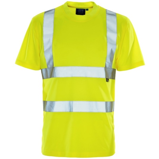Supertouch Bird Eye HiVis TShirt (Yellow) Workwear.co.uk