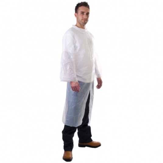 Supertouch Disposable PE Visitor Coat (Pack of 10) Workwear.co.uk
