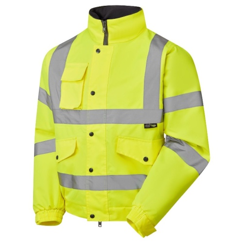 Supertouch Hi-Vis Yellow Bomber Jacket - Workwear.co.uk