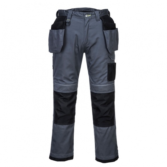 Portwest T602 PW3 Grey/Black Holster Work Trousers