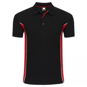 Orn Clothing 1180 Silverswift Two Tone Polo Shirt (Black/Red)