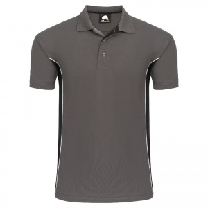 Orn Clothing 1180 Silverswift Two Tone Polo Shirt (Graphite/Black)