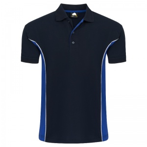 Orn Clothing 1180 Silverswift Two Tone Polo Shirt (Navy/Royal Blue)