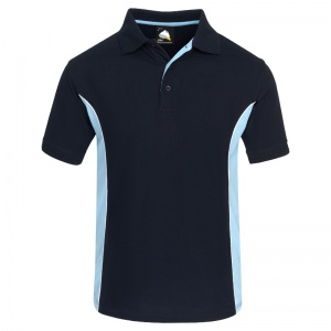Orn Clothing 1180 Silverswift Two Tone Polo Shirt (Navy/Sky Blue)