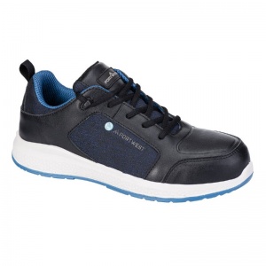 Portwest FC07 FX2 Eco Composite Water-Resistant Safety Trainers (Black/Blue)