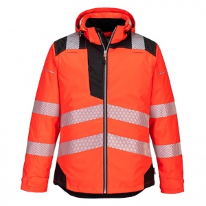 Portwest T400 PW3 Hi-Vis Winter Jacket (Red/Black)