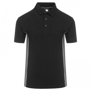 Orn Clothing 1180 Silverswift Two Tone Polo Shirt (Black/Graphite)