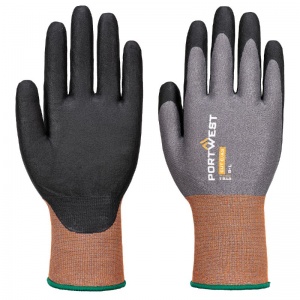 Portwest CT21 Level C Cut-Resistant Nitrile Glove (Grey/Black)
