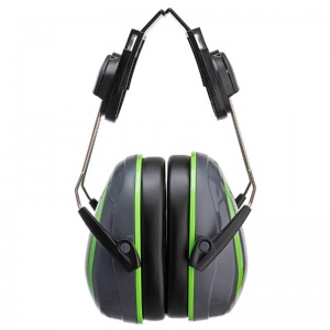 Portwest PW75 HV Low Clip-On Extreme Ear Defenders (Grey/Hi-Vis Green)