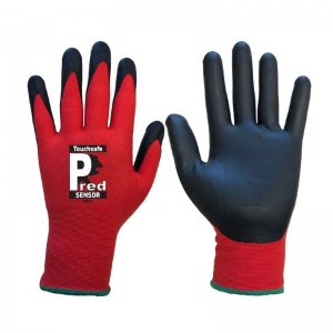 Predator Sensor TS1 Red PolyMax High Dexterity Touchsafe Handling Gloves