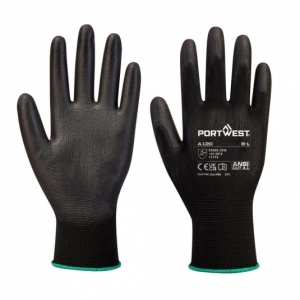 Portwest A120 PU Palm-Coated All-Round Black Gloves