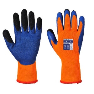 Portwest A185 Dual Layer Latex Thermal Orange and Blue Gloves