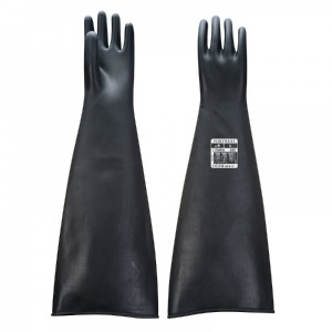 Portwest Black Chemical-Resistant Latex Long Gloves A803