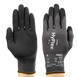 Ansell HyFlex 11-840 Nitrile-Coated Utility Gloves