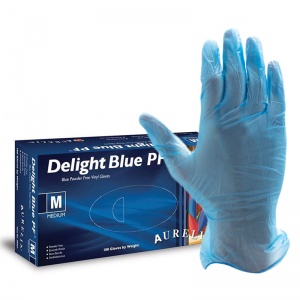 Aurelia Delight Blue PF 38995-9 Powder-Free Vinyl Gloves