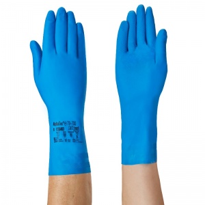 Ansell AlphaTec 79-700 Blue Nitrile Chemical Gauntlets