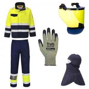 Arc Flash Jacket, Trousers, Gloves, Balaclava and Visor Bundle