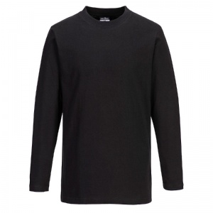 Portwest B196 Crew-Neck Cotton Long-Sleeve T-Shirt (Black)