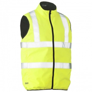 Bisley Hi-Vis Reversible Waterproof Puffer Vest (Yellow/Black)