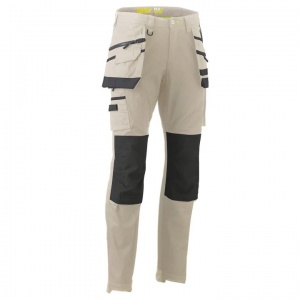 Bisley Flx & Move Stone Stretch Cargo Trousers with Tool and Knee Pad Pockets (Regular Length)