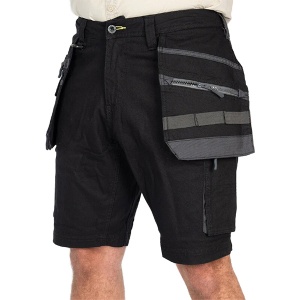 Bisley Flx & Move Stretch Utility Shorts with Holster Pockets (Black)