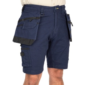 Bisley Flx & Move Stretch Utility Shorts with Holster Pockets (Navy)