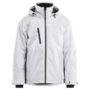Blakader Workwear Men's Lightweight Wind and Waterproof Work Jacket (White/Dark Grey)