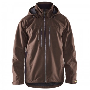 Blaklader Workwear Men's Lightweight Wind and Waterproof Work Jacket (Brown/Black)