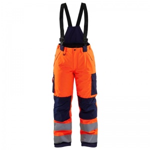 Blaklader Workwear Waterproof Women's Hi-Vis Trousers (Orange/Navy)