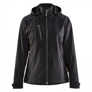 Blaklader Workwear Women's Wind- and Waterproof Softshell Work Jacket (Black)