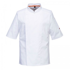 Portwest C746 Stretch Mesh Air Pro Short Sleeve Chef's Jacket (White)