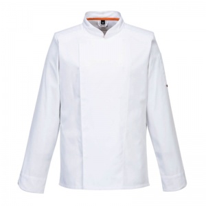 Portwest C846 Stretch Mesh Air Pro Long Sleeve Chef's Jacket (White)
