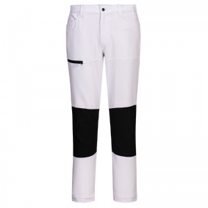 Portwest CD886 WX2 Eco Active 4-Way Stretch Slim-Fit Work Trousers (White)