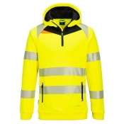 Portwest DX482 Hi-Vis Fleece Zip Hoodie (Yellow and Black)