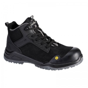 Portwest FE01 Bevel Composite Mid-Height Safety Boots S3S ESD (Black/Grey)